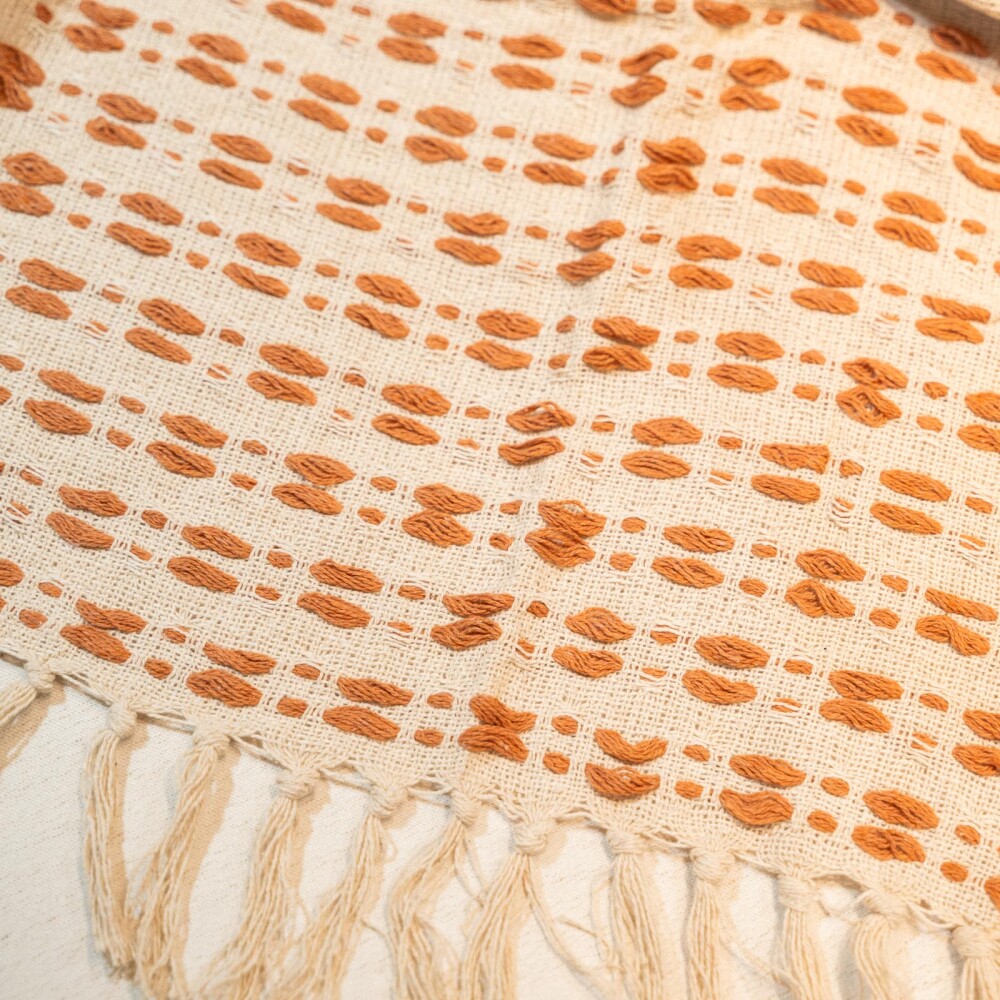THROW ALGODON NATURAL-BEIGE KAI CRUDO