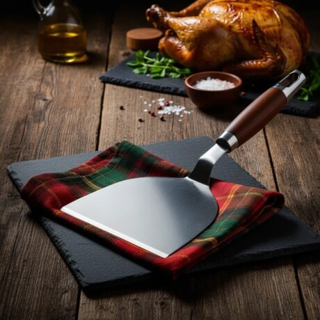 Espátula / Rasqueta de Acero Inoxidable con Mango de Madera Espátula / Rasqueta de Acero Inoxidable con Mango de Madera