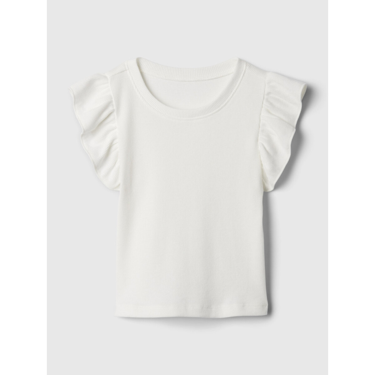 SS BRANNANS RIB FLUTTER TOP - NEW OFF WHITE 