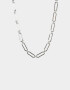 Collares Cortos Acero quirúrgico Collar Corto Eslabones Acero - Plateado