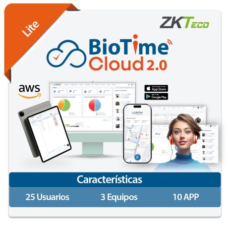 Licencia Bio Time Cloud 2.0 Lite Zkteco 001