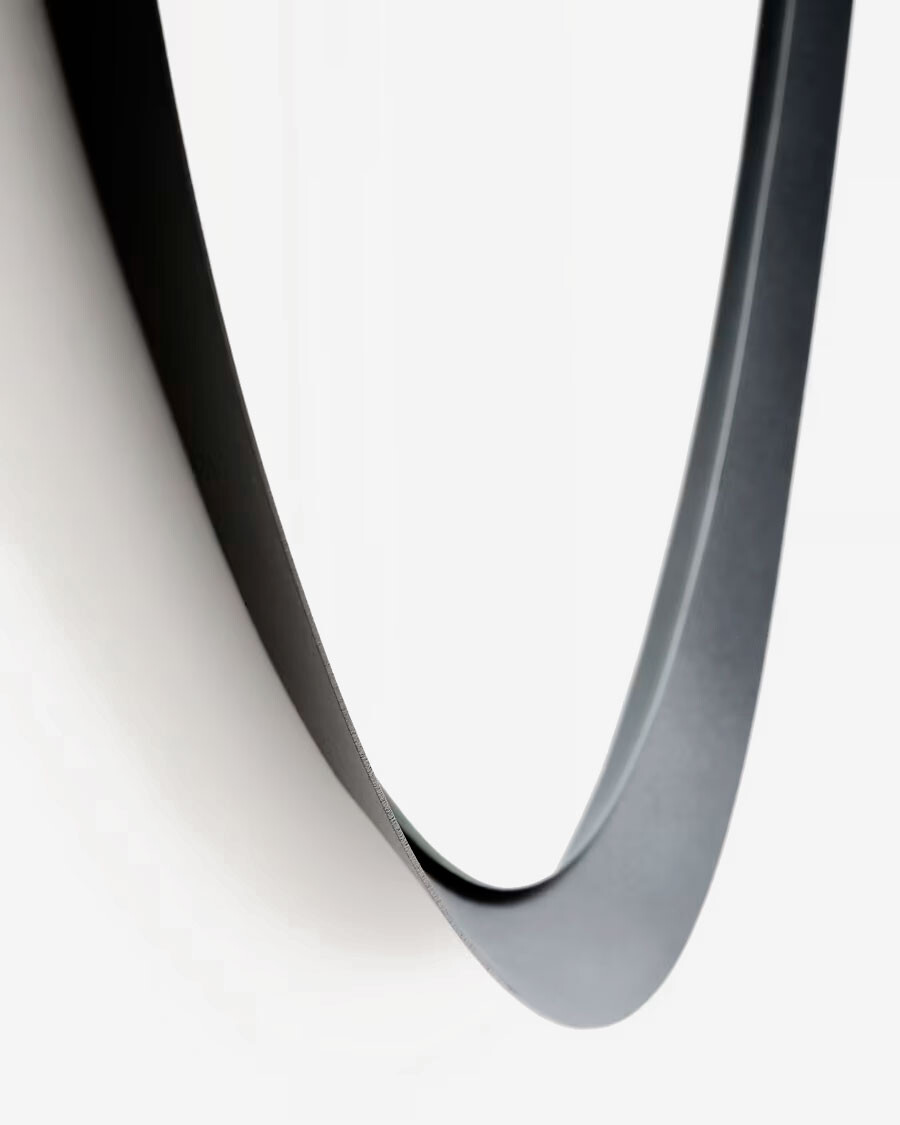 Espejo Tebel de metal negro 67,5 x 74,5 cm