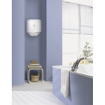 TERMOTANQUE ATLANTIC 30 Lts, TANQUE ACERO CLASE B blanco