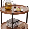 Mesa Auxiliar Giratoria Redonda De Madera Mesa Auxiliar Giratoria Redonda De Madera
