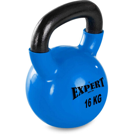 Pesa Rusa Expert Hierro Macizo Kettlebell Mancuerna Recubierta Azul