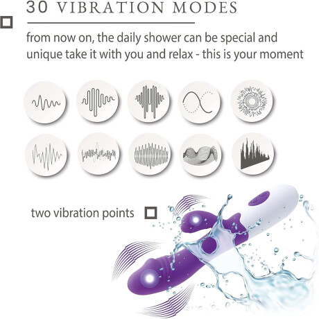 Vibrador Con Doble Estímulo Desing A Pila Violeta