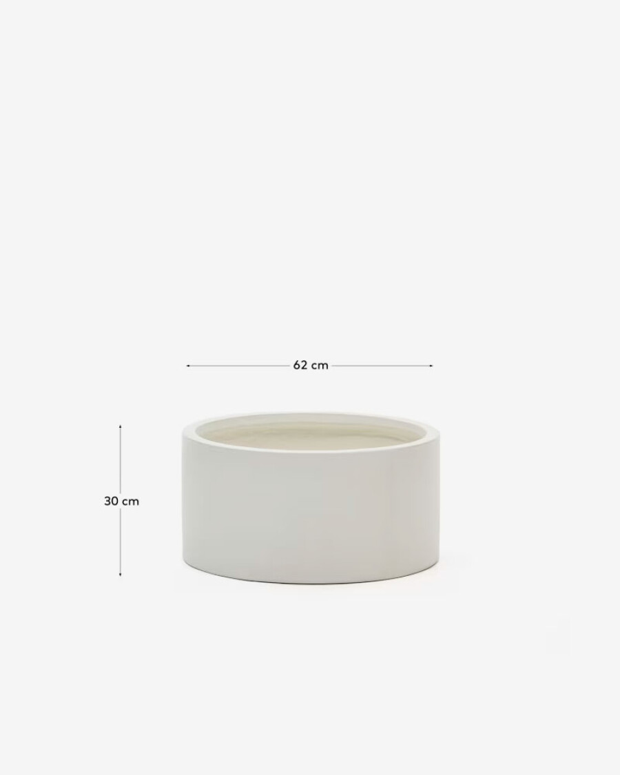 Macetero Aiguablava de cemento blanco Ø 62 cm