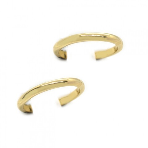 Par de Alianzas Oro 18 Kilates 2mm Triple Bombé Par de Alianzas Oro 18 Kilates 2mm Triple Bombé