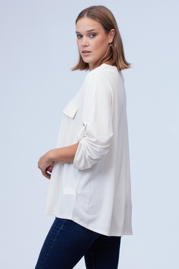 Blusa Oversize Zip CRUDO