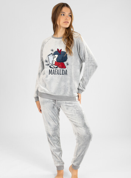 Pijama mafalda cozy Gris melange