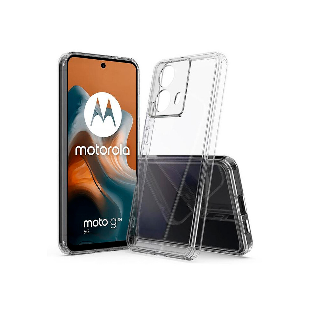 Protector para Motorola Moto G34 rígido transparente 