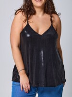 Musculosa Dance Negra rayas