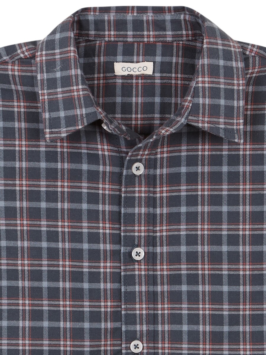 Camisa Tapeta Larga Petroleo