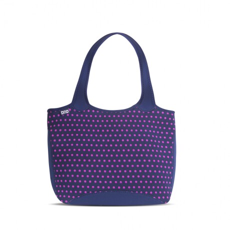 Cartera Neopreno brio con cierre Violeta puntos rosa