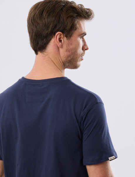REMERA BÁSICA V DE ALGODÓN Azul
