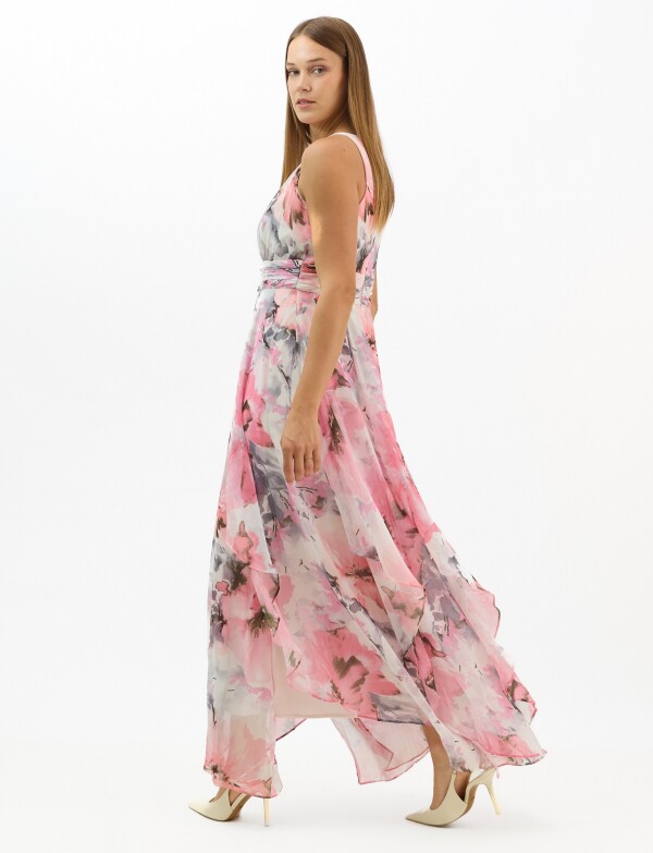 Vestido Largo Estampado Floral MULTI/ROSA