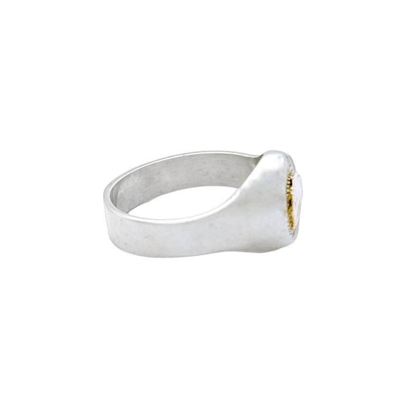 Anillo Profesión Asistente social-Plata y Oro-Sin Piedra-AP5002 Sinpiedra