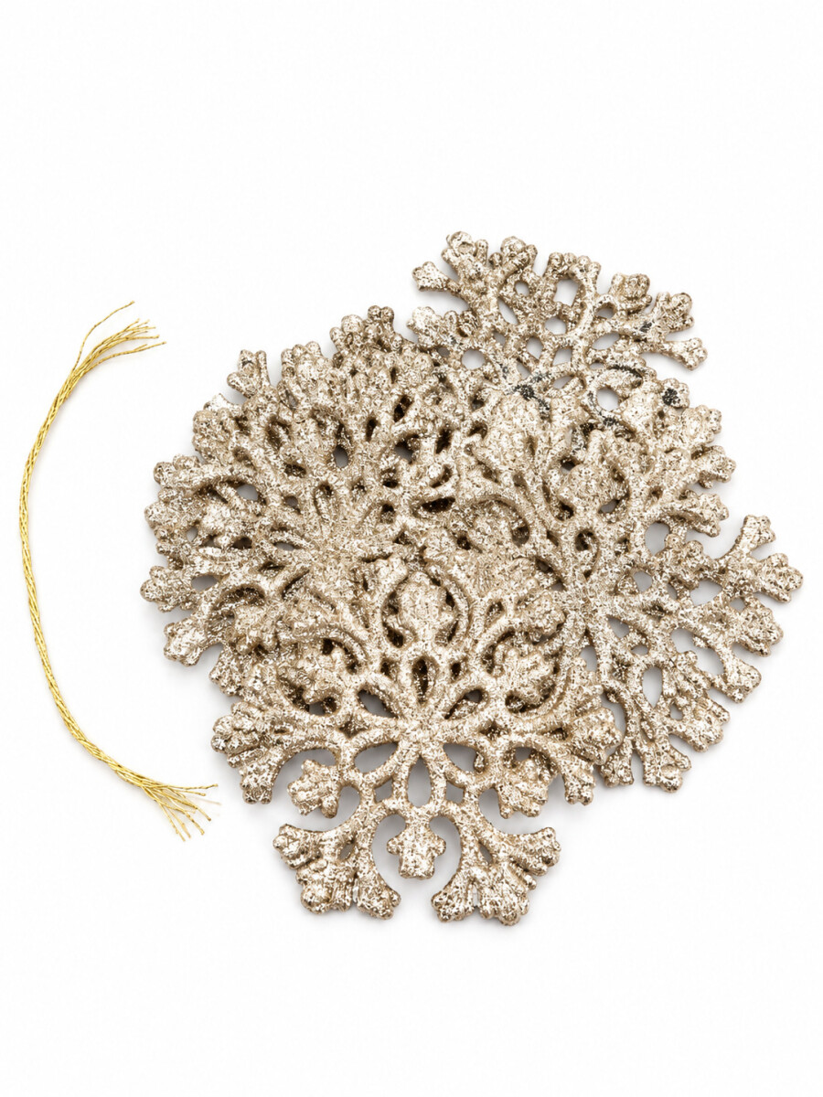 ADORNO GOLGANTE COPO DE NIEVE 10 PCS - DORADO 