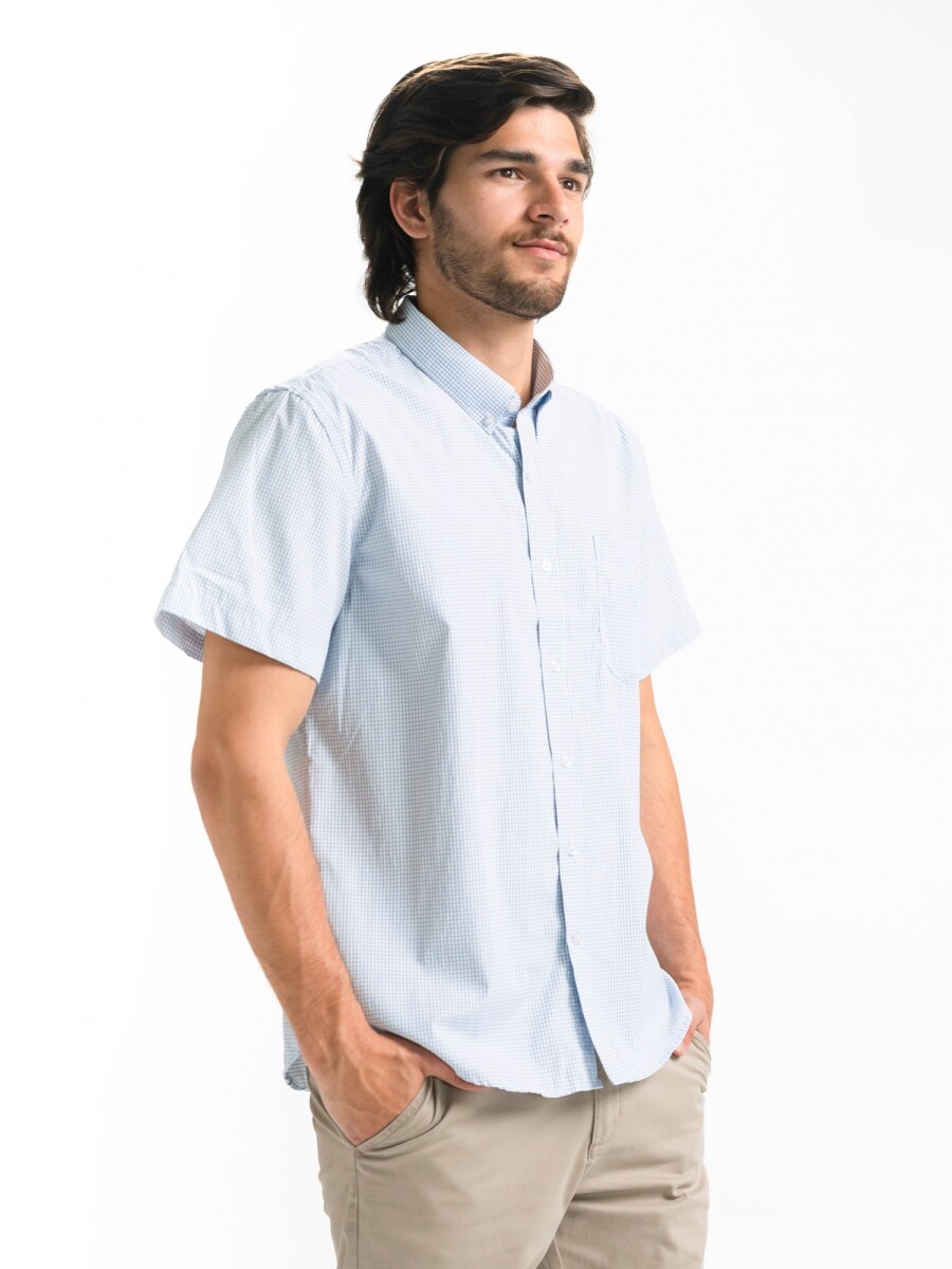 Camisa M/C Cuadros - Azul/Fantasia 6 