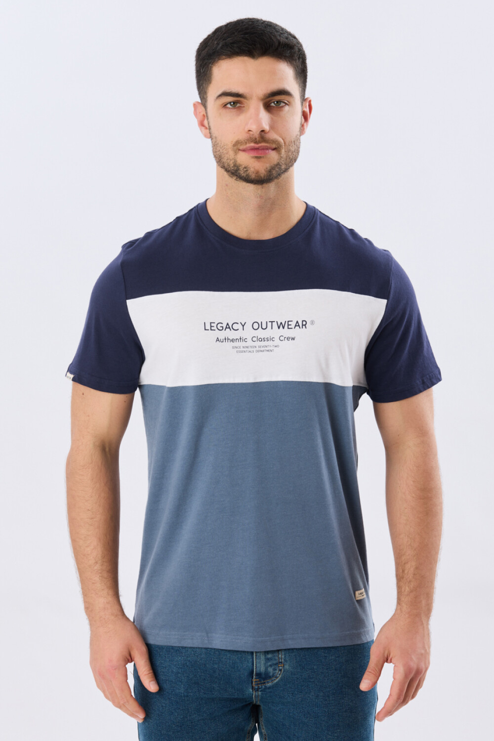 REMERA RAYADA DE ALGODÓN Piedra