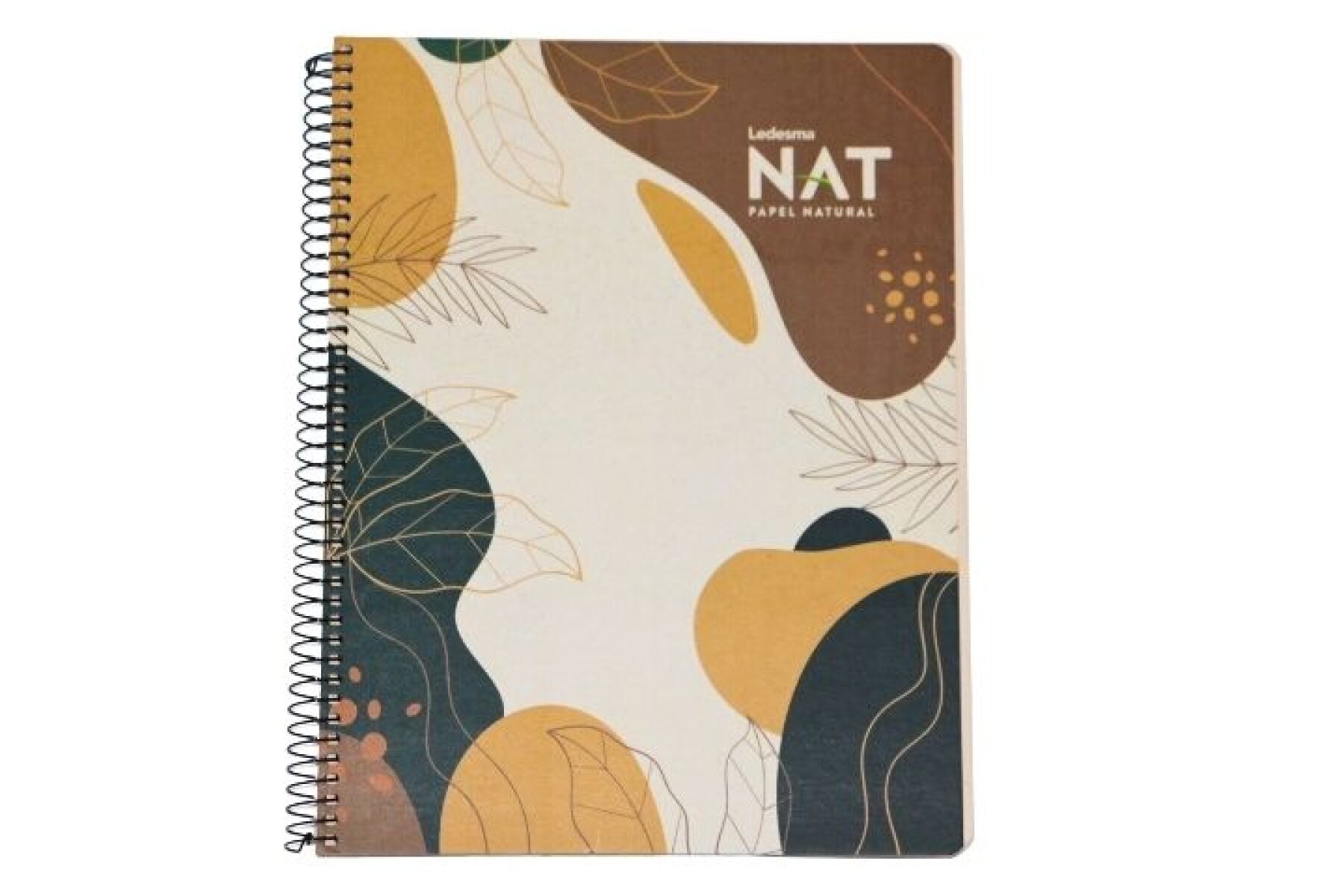 CUADERNOLA NAT TAPA DURA TAMAÑO A4 80 HOJAS - TAPA BLANCA Y MARRON HOJAS AMARILLAS 