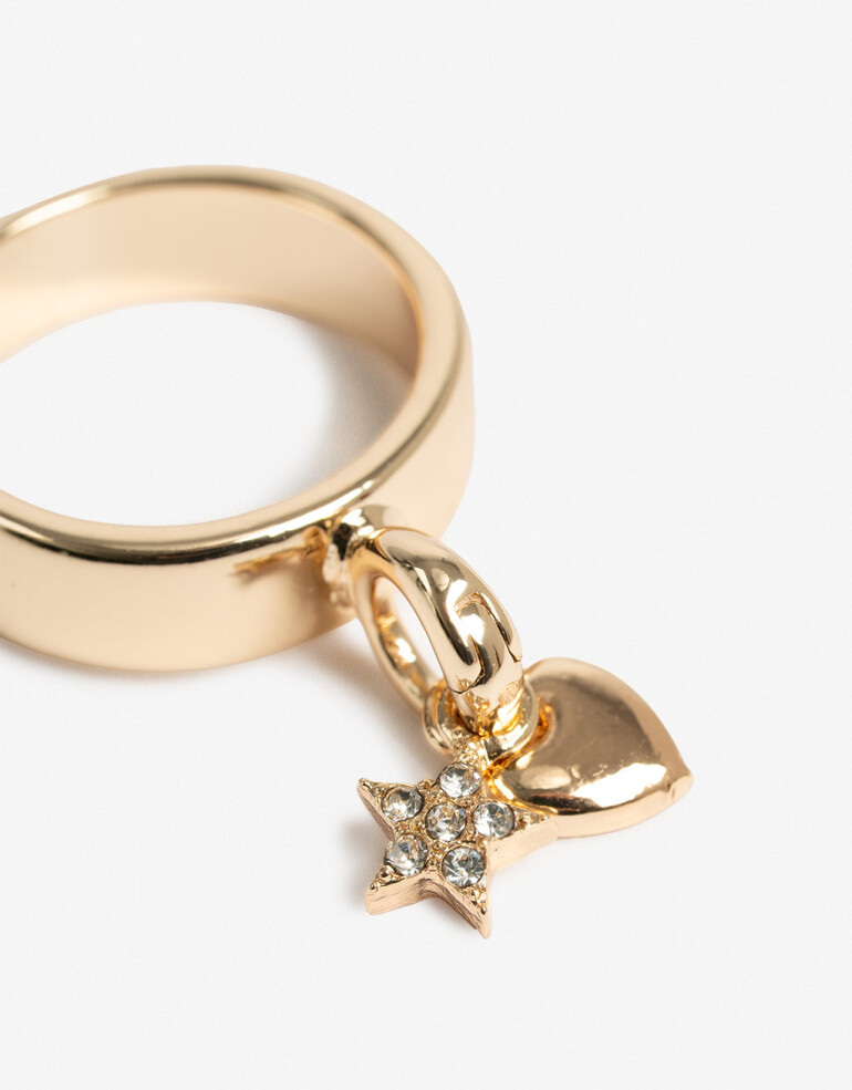 Anillos Chicos Day To Night Anillo Con Charms Day To Night - Dorado