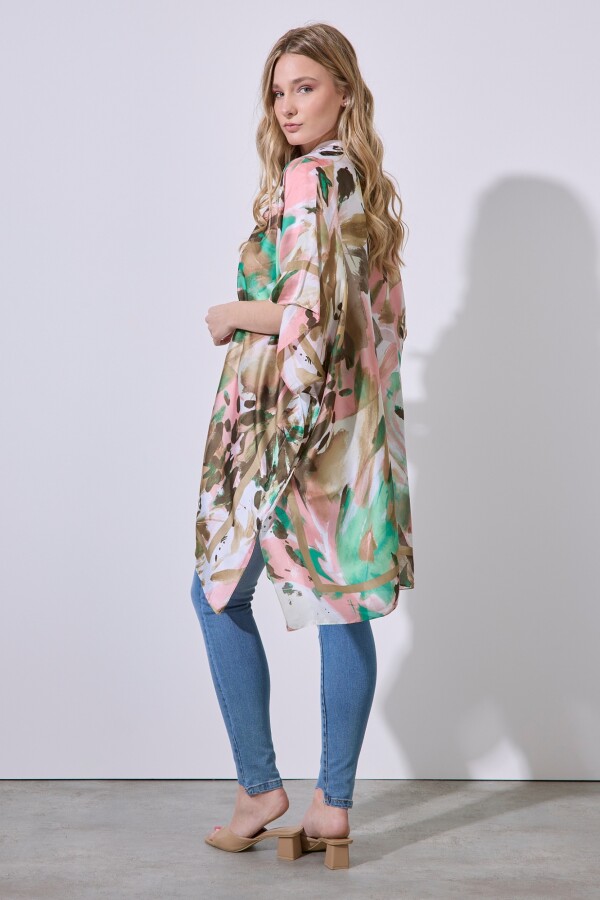 Kimono Printed MULTI/BEIGE