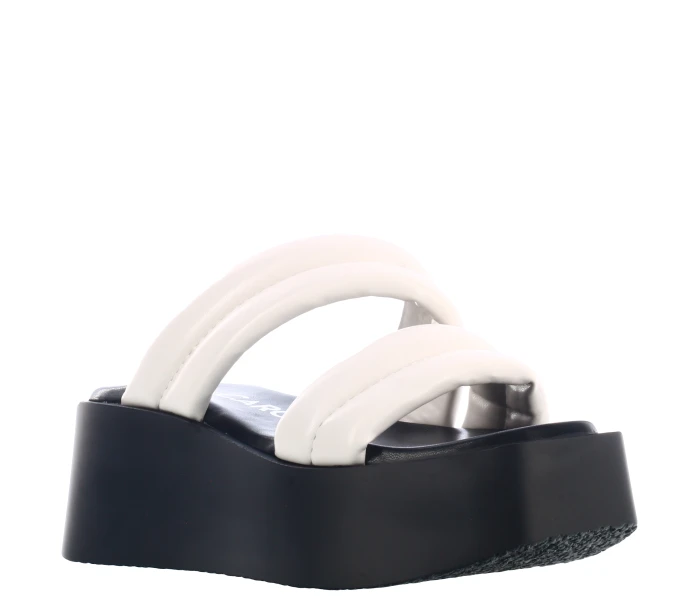 Sandalia OTOMAN descalza con tiras capitoneadas Offwhite