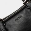 Cartera al hombro Lagoon en efecto cuero liso Negro