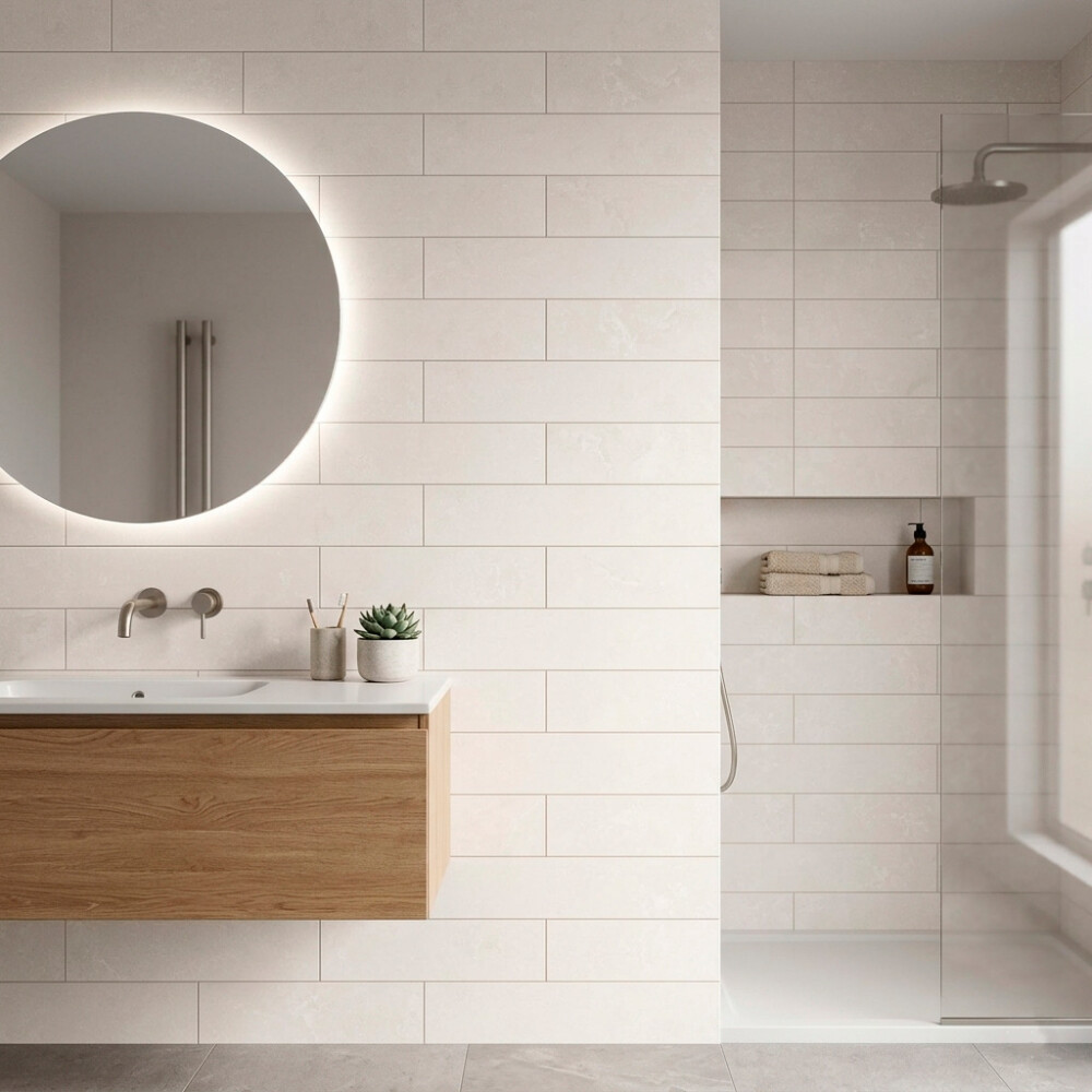 CERÁMICA NAPOLI WHITE PLUS "A" 15.4X60 Cerámica Napoli White Plus "a" 15.4x60