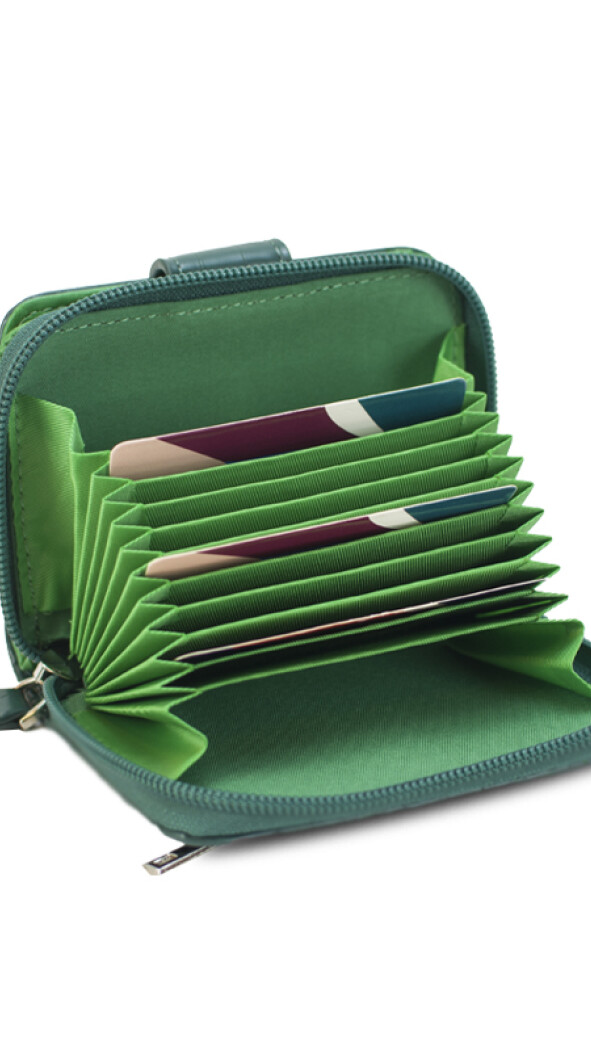 BILLETERA PALOMA VERDE INGLÉS
