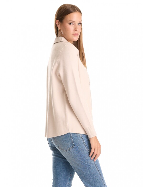 Sobrecamisa Combinada Eco Cuero BEIGE