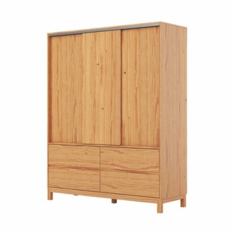 Ropero Square 3 Puertas Correr 4 Cajones 100% Madera Ropero Square 3 Puertas Correr 4 Cajones 100% Madera