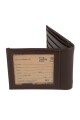 Billetera de hombre con visor exterior para documentos Marrón