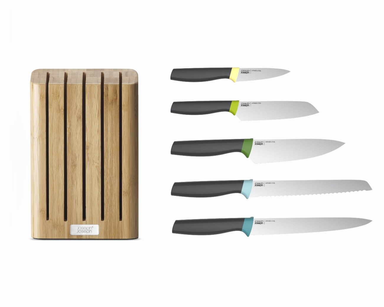 Set de 5 Cuchillos con Taco de Bambú Joseph Joseph Elevate™ Set de 5 Cuchillos con Taco de Bambú Joseph Joseph Elevate™