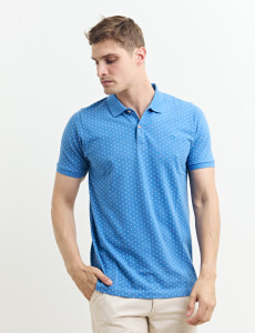520752 REMERA HARRINGTON LABEL Azul Piedra Melange