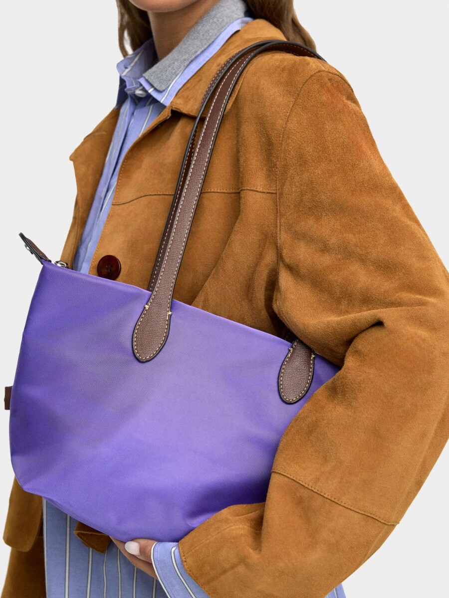 Bolso Shopper De Nylon S violeta