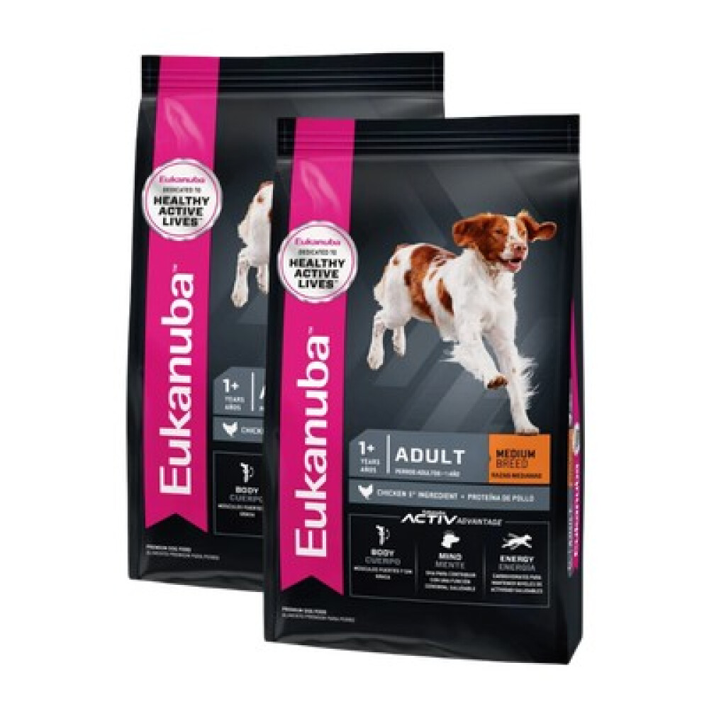 ALIMENTO EUKANUBA ADULT MEDIUM 18 KG X2 ALIMENTO EUKANUBA ADULT MEDIUM 18 KG X2