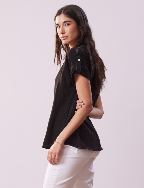Blusa Pespunte NEGRO