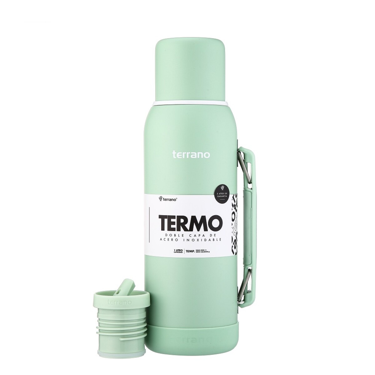 TERMO TERRANO NEW 1LT CON MANIJA PREMIUN - VERDE AGUA 