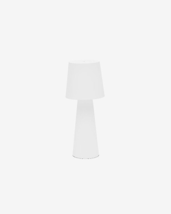 Lámpara de mesa Arenys grande de exterior con acabado pintado blanco