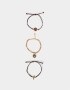 Pulseras Flexibles Sets Metal diferenciado Pulseras Flexibles Con Medallones - Dorado