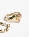 Sets Anillos Perlas Set De Anillos Metal - Dorado
