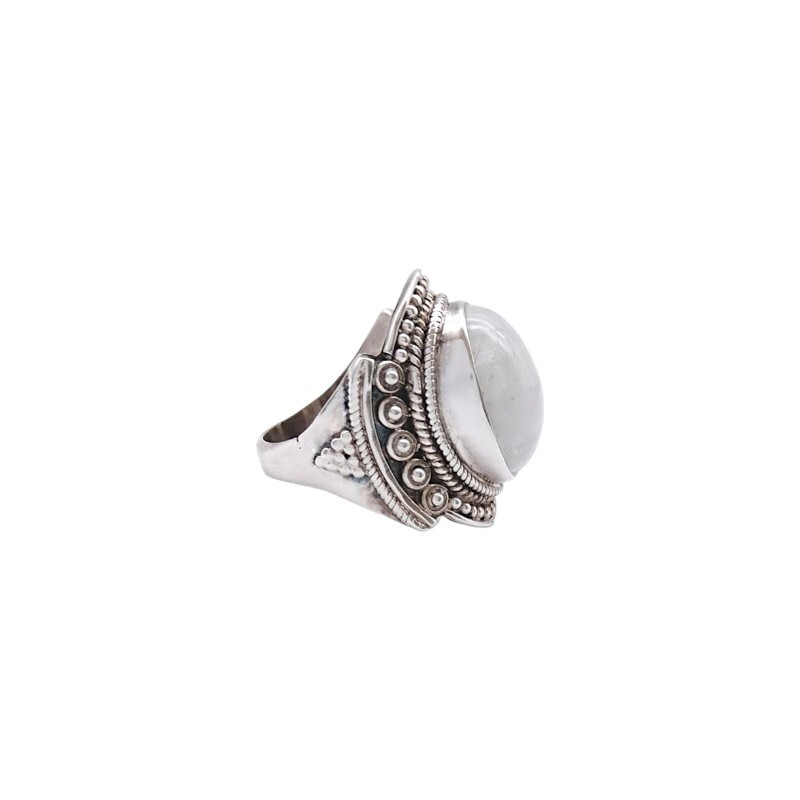 Anillo Oval-Plata 925-Piedra Luna-AN3089 conpiedra