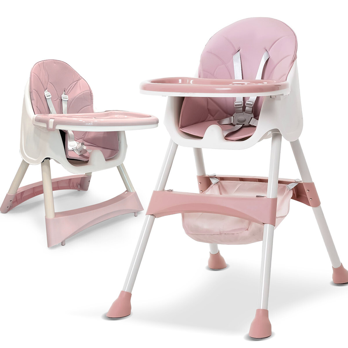 Silla De Comer Para Bebé Multiuso 2en1 Sillita Niños - Rosado 