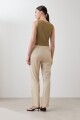 Pantalón recto beige