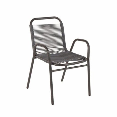 Silla De Jardín Simil Ratan Negra 4644 Silla De Jardín Simil Ratan Negra 4644