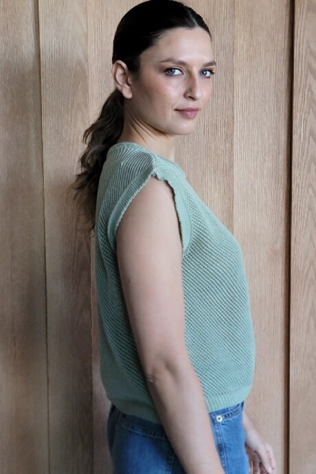 Musculosa Pesca Verde Malva