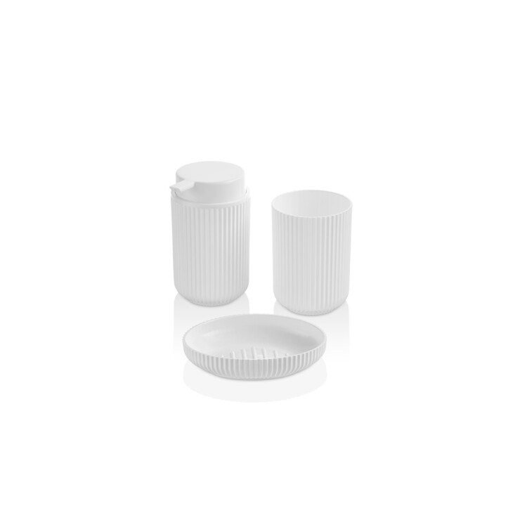 SET DE BAÑO PLASTICO 3 PIEZAS MULTICOLOR