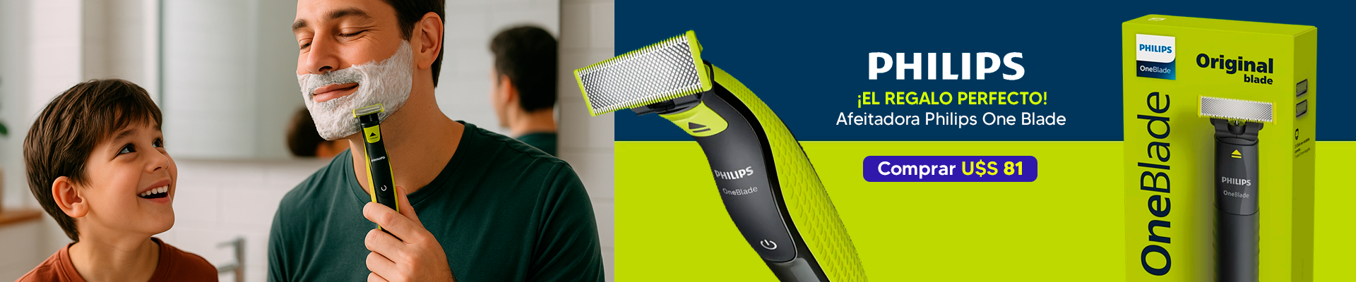 ¡Oferta Philips One Blade para papá!